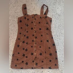 Altar'd State Black and Brown Pleated Sheath Mini Dress